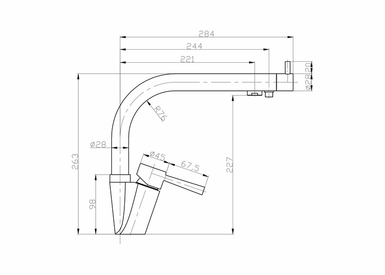 Stainless steel 3WAY DUAL HANDLE SINK MIXER